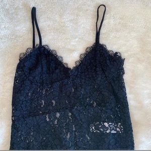 Black lace bodysuit